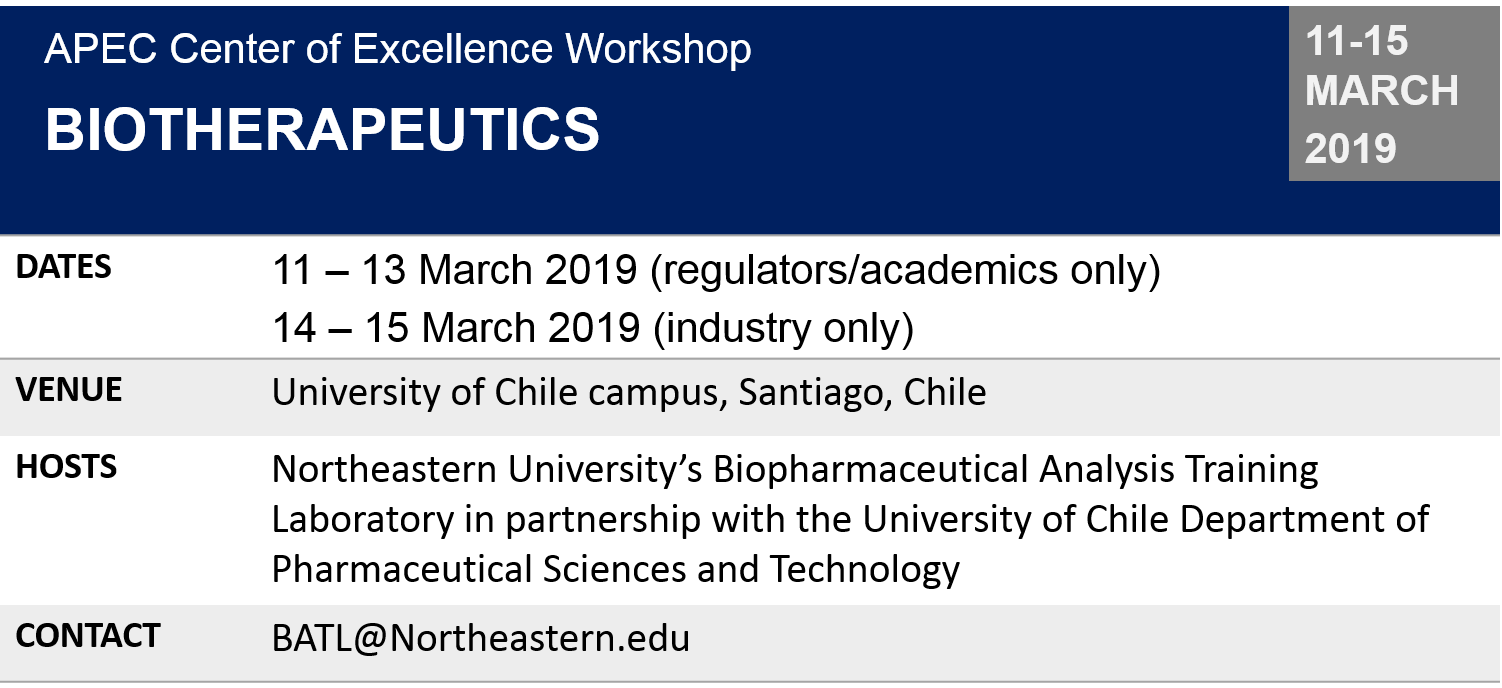 Biotherapeutics Workshop (11-15 March 2019) 